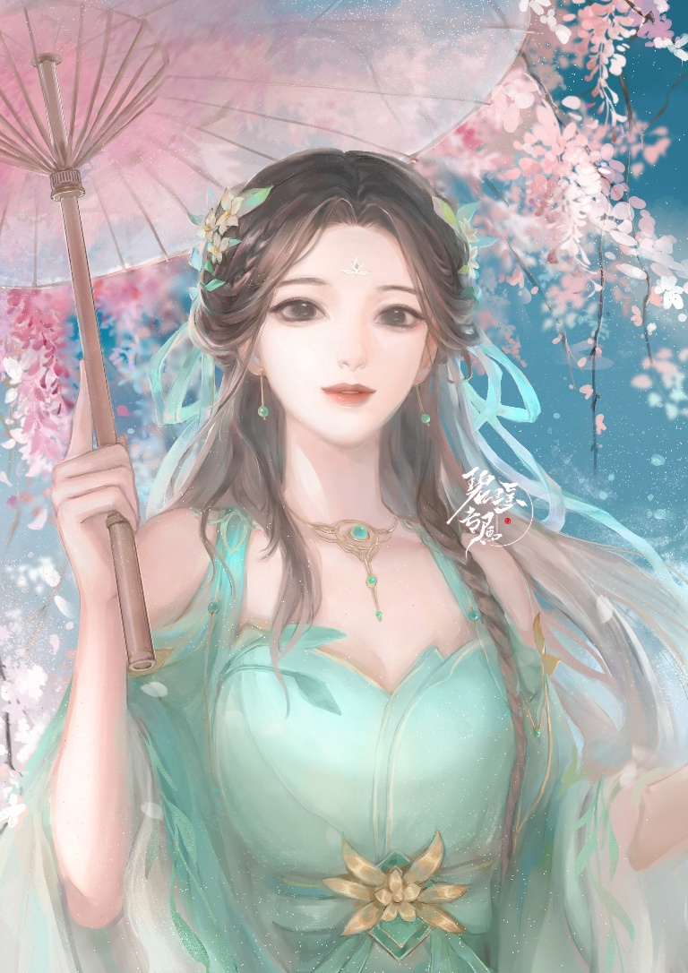 Result /files/11673_1girl_baiguio_(zhu_xian)_blue_sky_brown_hair_cherry_blossoms.png