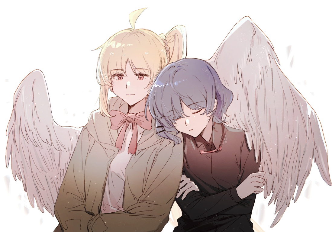 Result /files/00667_2girls_ahoge_angel_wings_black_shirt_blonde_hair.png