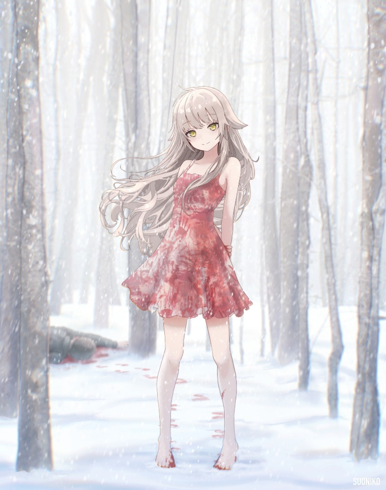 Result /files/16930_1girl_arms_behind_back_bare_shoulders_barefoot_blood.png