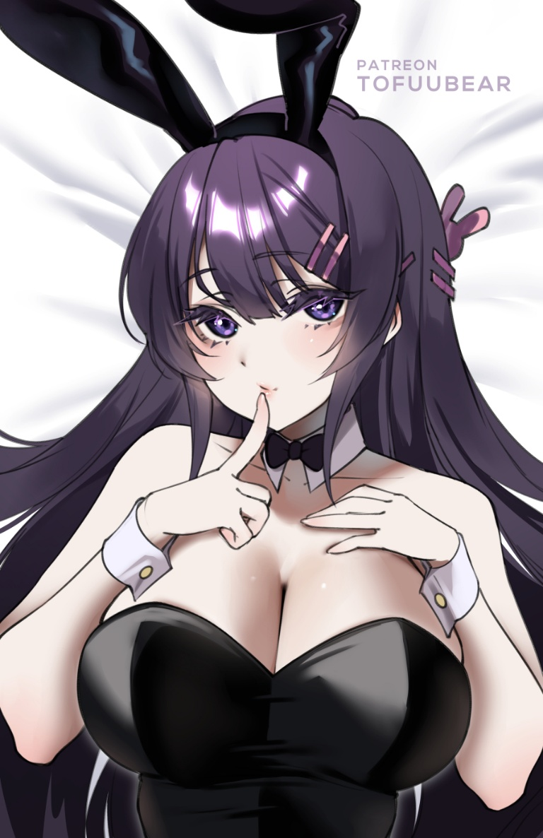 Result /files/15104_1girl_animal_ears_bangs_bare_shoulders_black_bow.png