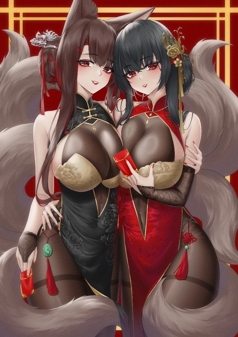 Result /files/18485_2girls_akagi_(azur_lane)_alternate_costume_animal_ears_azur_lane.png