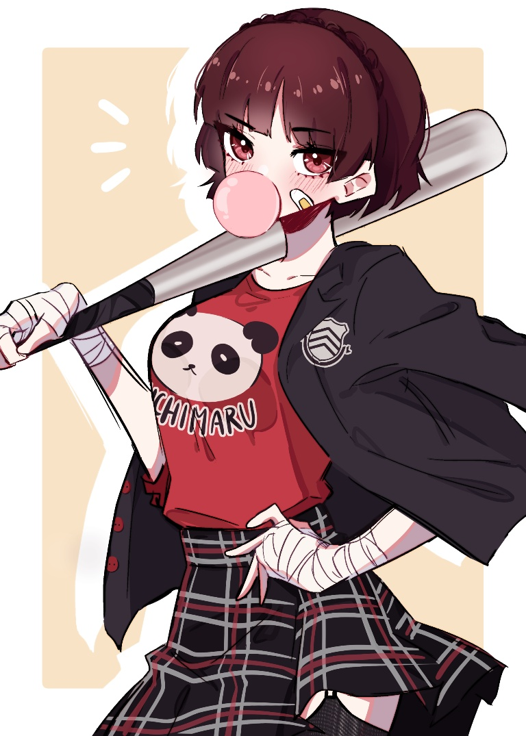 Result /files/00110_1girl_bandaid_bandaid_on_face_baseball_bat_braid.png