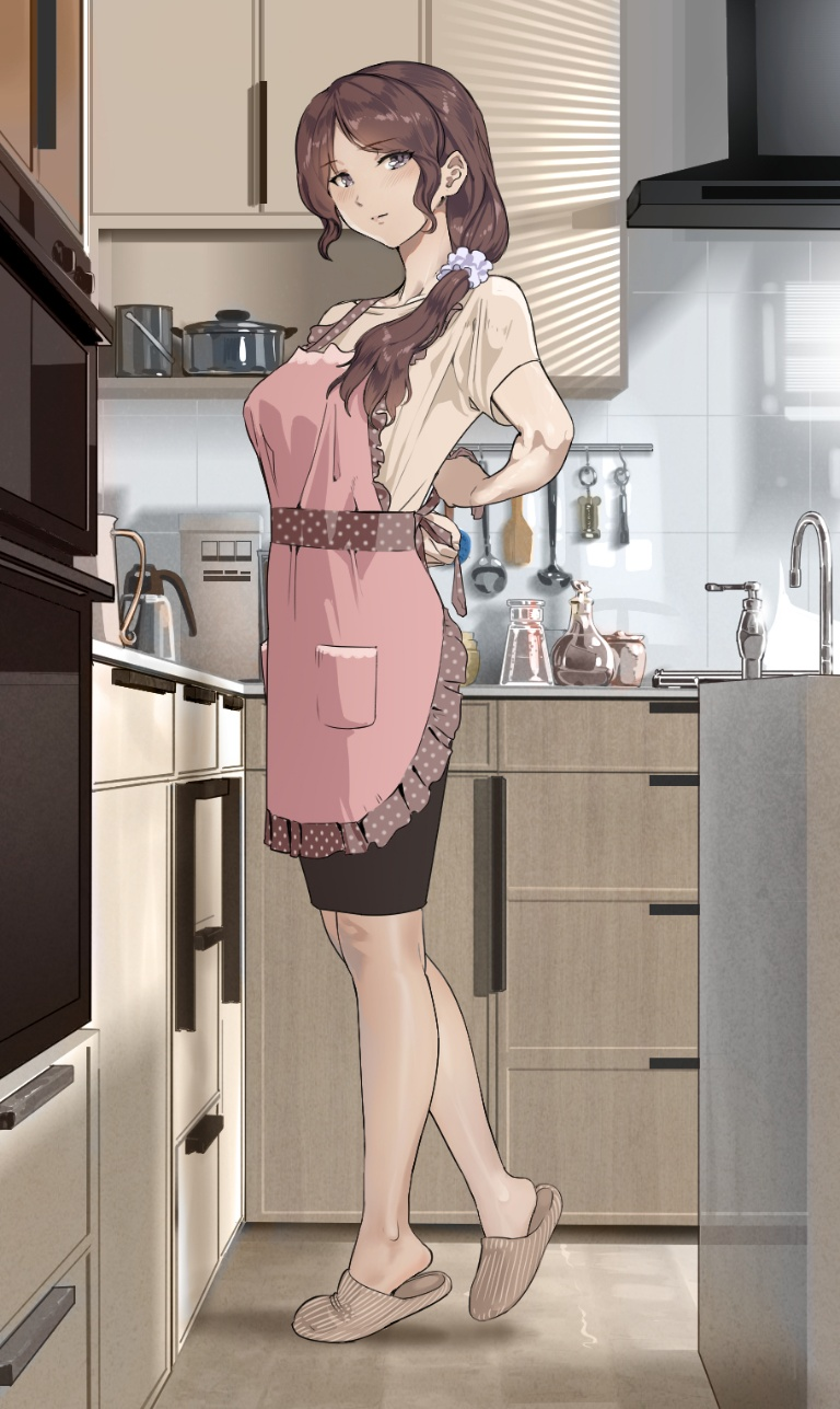 Result /files/02820_1girl_adjusting_apron_adjusting_clothes_apron_bangs.png