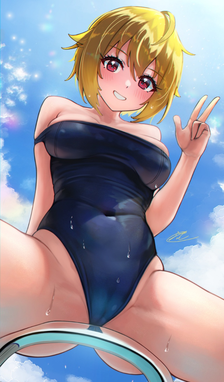 Result /files/20764_1girl_ahoge_bare_shoulders_blonde_hair_blue_one-piece_swimsuit.png