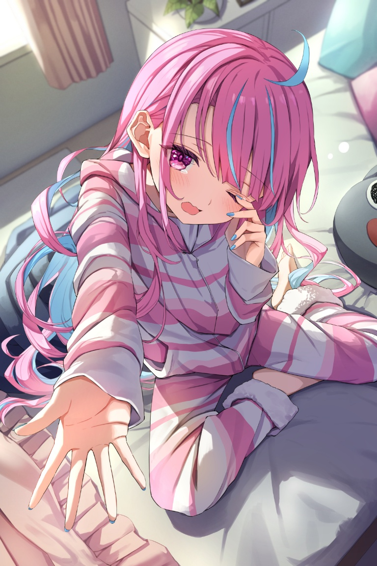 Result /files/20393_1girl_ahoge_barefoot_bed_blue_hair.png