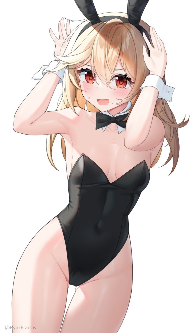 Result /files/02172_1girl_animal_ears_arms_up_bangs_black_bow.png