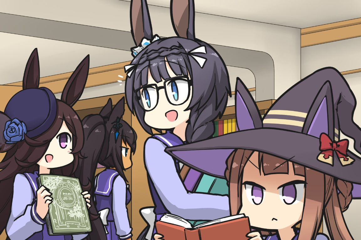 Result /files/11605_1koma_4girls____animal_ears_asymmetrical_bangs.png