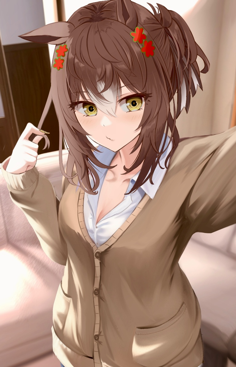 Result /files/18916_1girl_alternate_costume_animal_ears_breasts_brown_cardigan.png