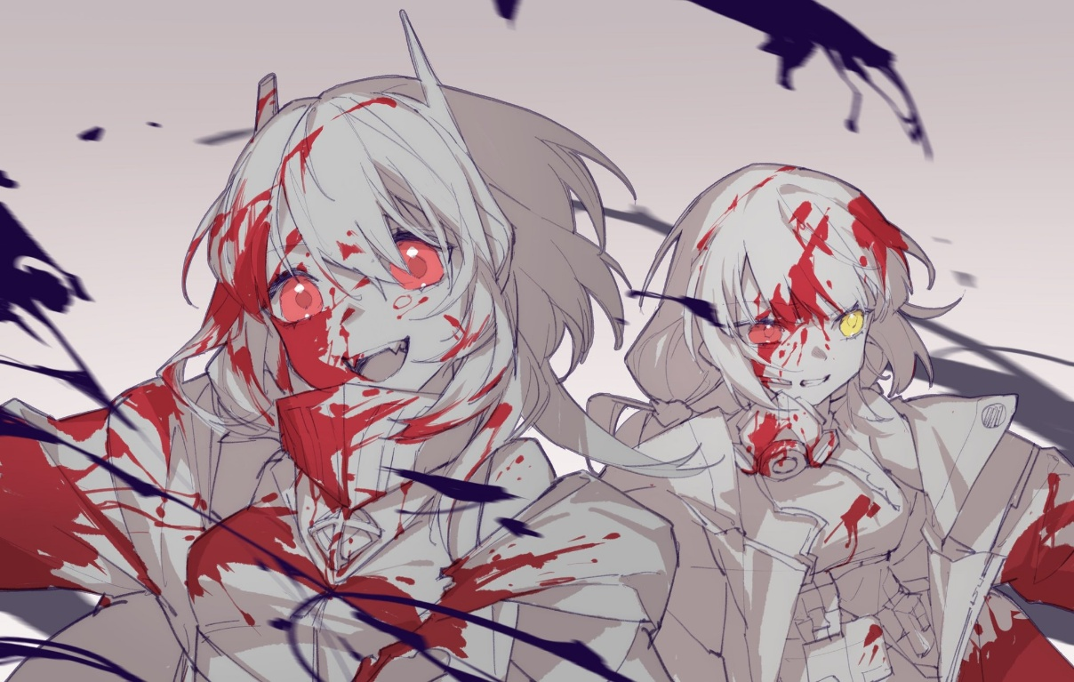 Result /files/12724_2girls__d_blood_blood_in_hair_blood_on_clothes.png