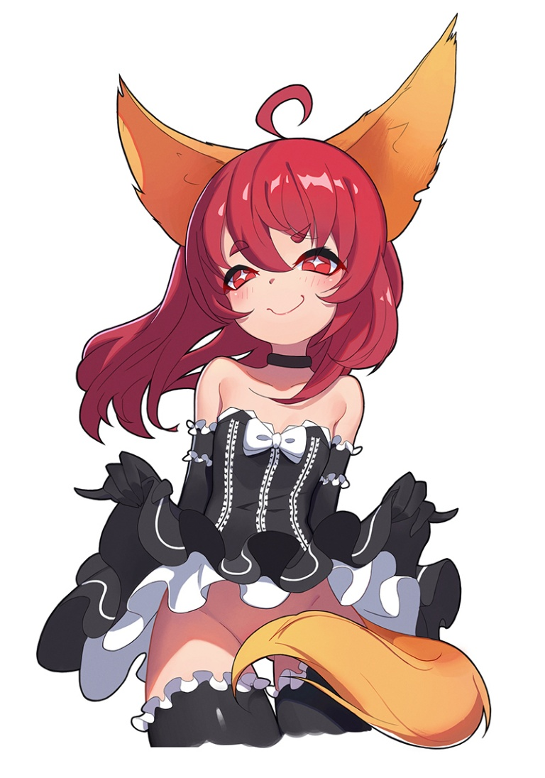 Result /files/01933_1girl_animal_ears_bare_shoulders_black_gloves_black_thighhighs.png