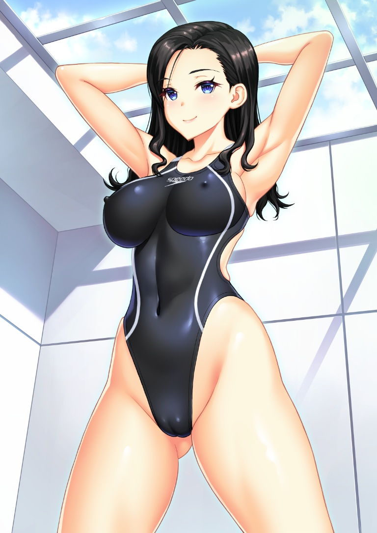 Result /files/11455_1girl_armpits_arms_behind_head_black_hair_black_one-piece_swimsuit.png