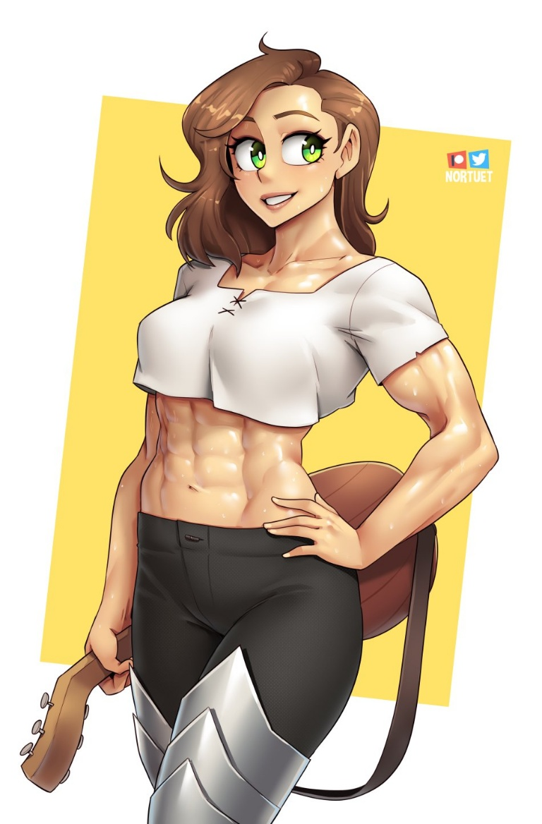 Result /files/12174_1girl_abs_black_pants_breasts_brown_hair.png