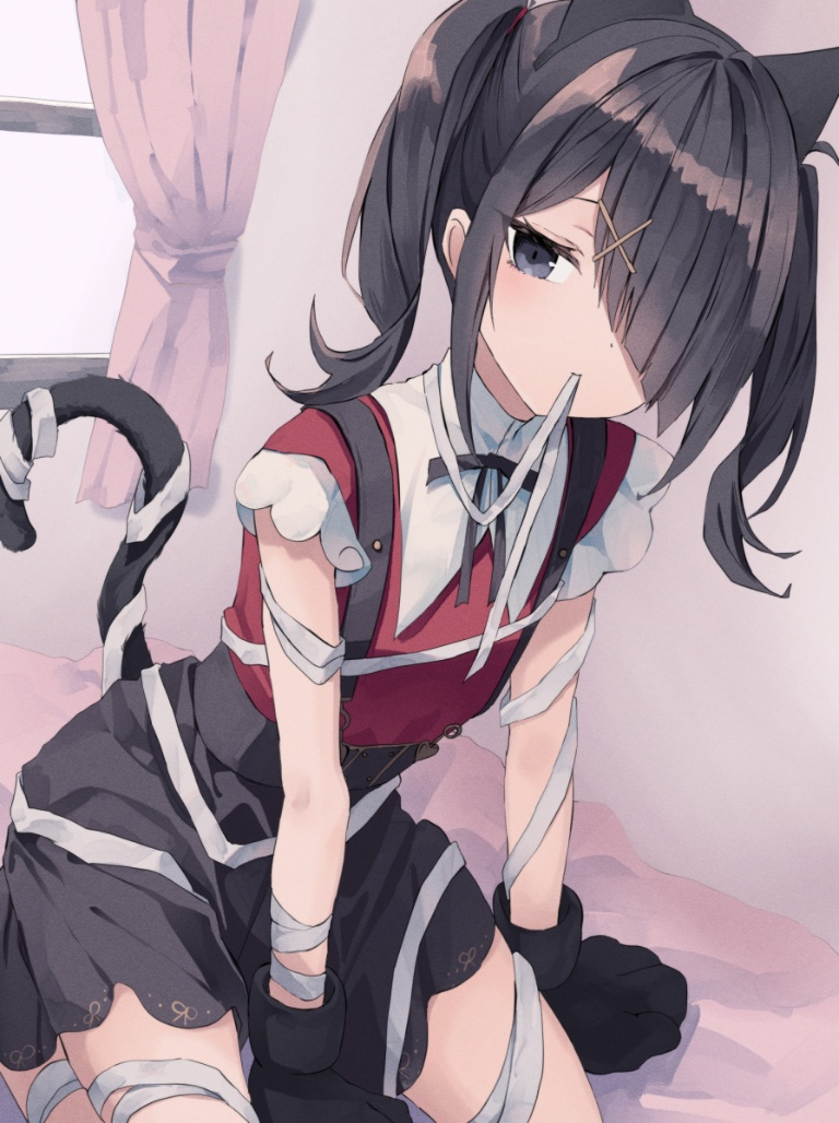 Result /files/10749_1girl_ame-chan_(needy_girl_overdose)_animal_ears_bandages_bangs.png