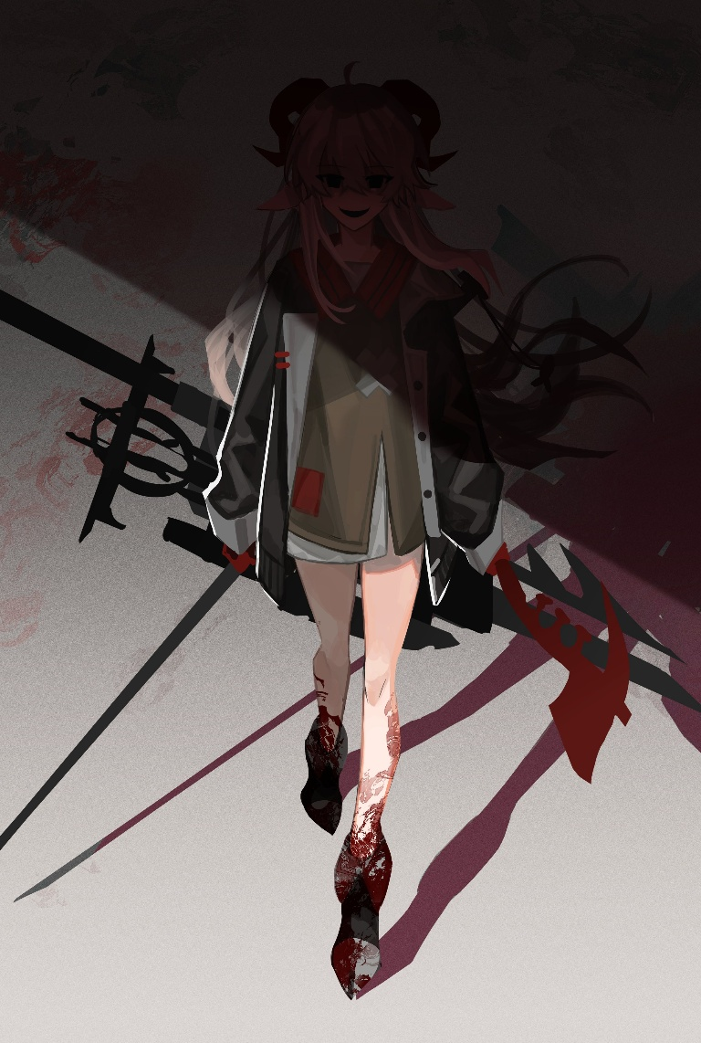 Result /files/12210_1girl_animal_ears_axe_black_footwear_black_jacket.png