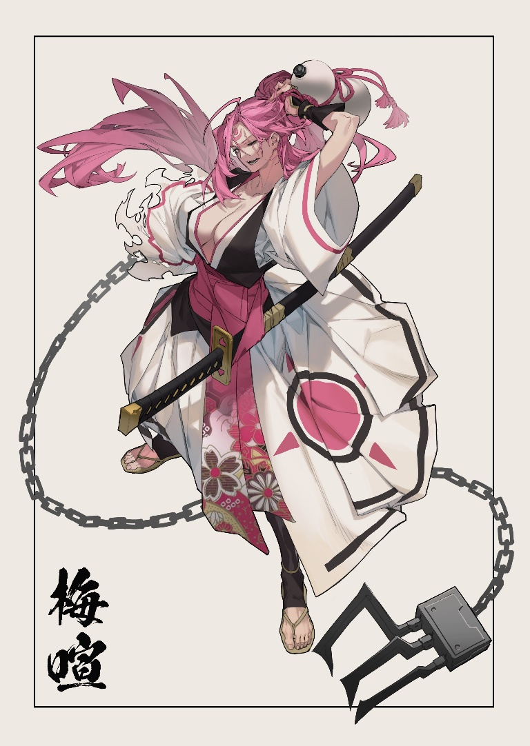 Result /files/17654_1girl_amputee_arm_up_armor_baiken.png