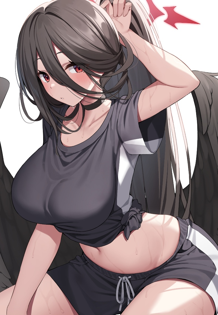 Result /files/00154_1girl_arm_up_black_choker_black_hair_black_shirt.png