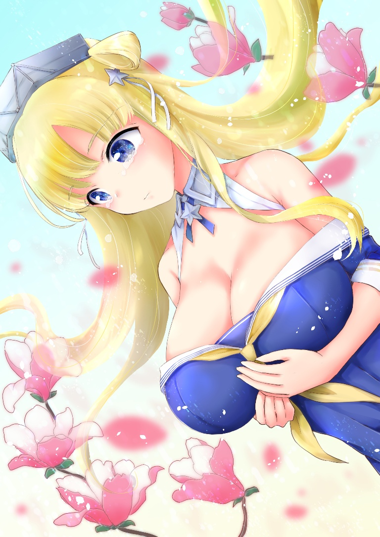 Result /files/04238_1girl_blonde_hair_blue_background_blue_shirt_breasts.png