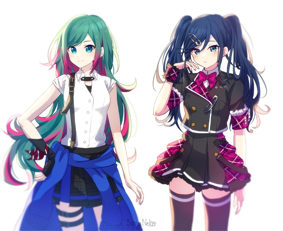 Result /files/17817_2girls_alternate_hairstyle_aqua_eyes_arm_at_side_backlighting.png