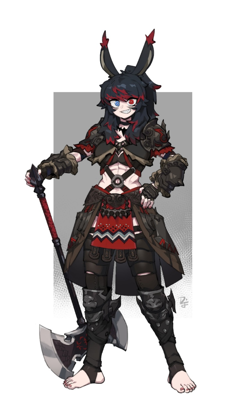 Result /files/02698_1girl_abs_animal_ears_armor_axe.png