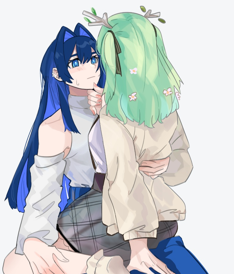 Result /files/16221_2girls_antlers_bangs_blue_eyes_blue_hair.png