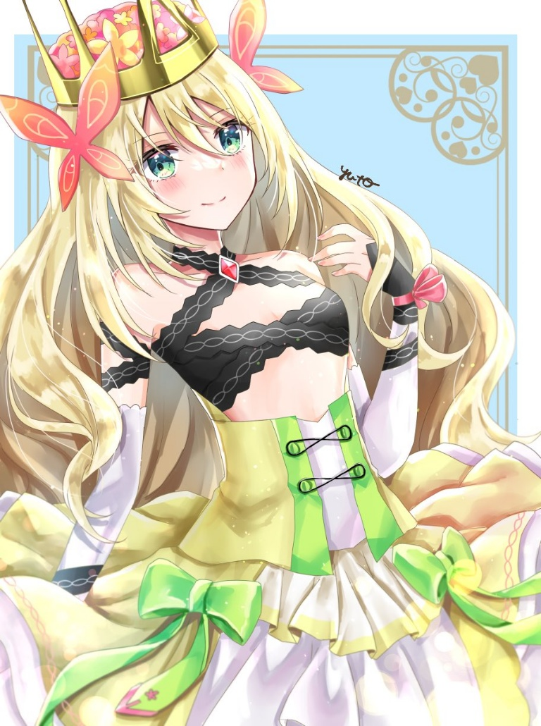 Result /files/14854_1girl_bangs_bare_shoulders_blonde_hair_bow.png