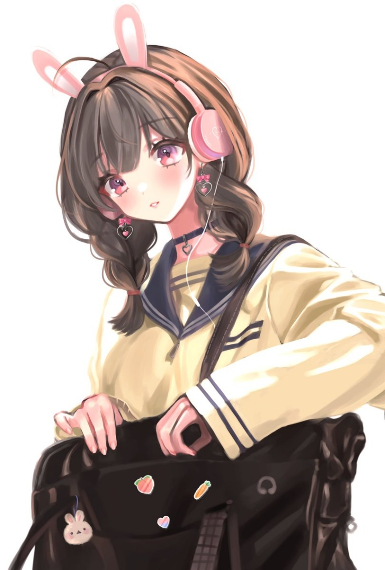 Result /files/13754_1girl_ahoge_animal_ear_headphones_animal_ears_bag.png