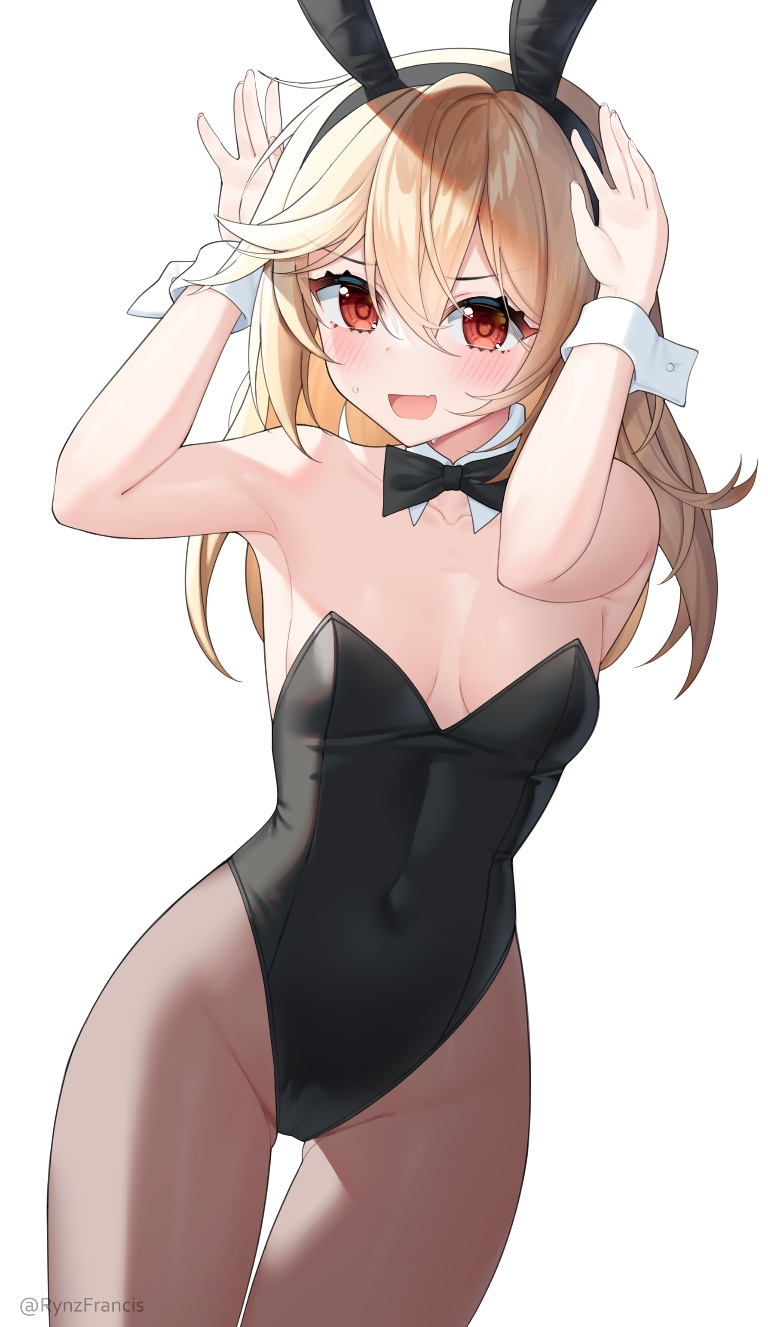 Result /files/02192_1girl_animal_ears_arms_up_bangs_black_bow.png