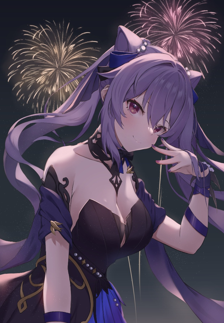 Result /files/20535_1girl_aerial_fireworks_atora_bangs_bare_shoulders.png