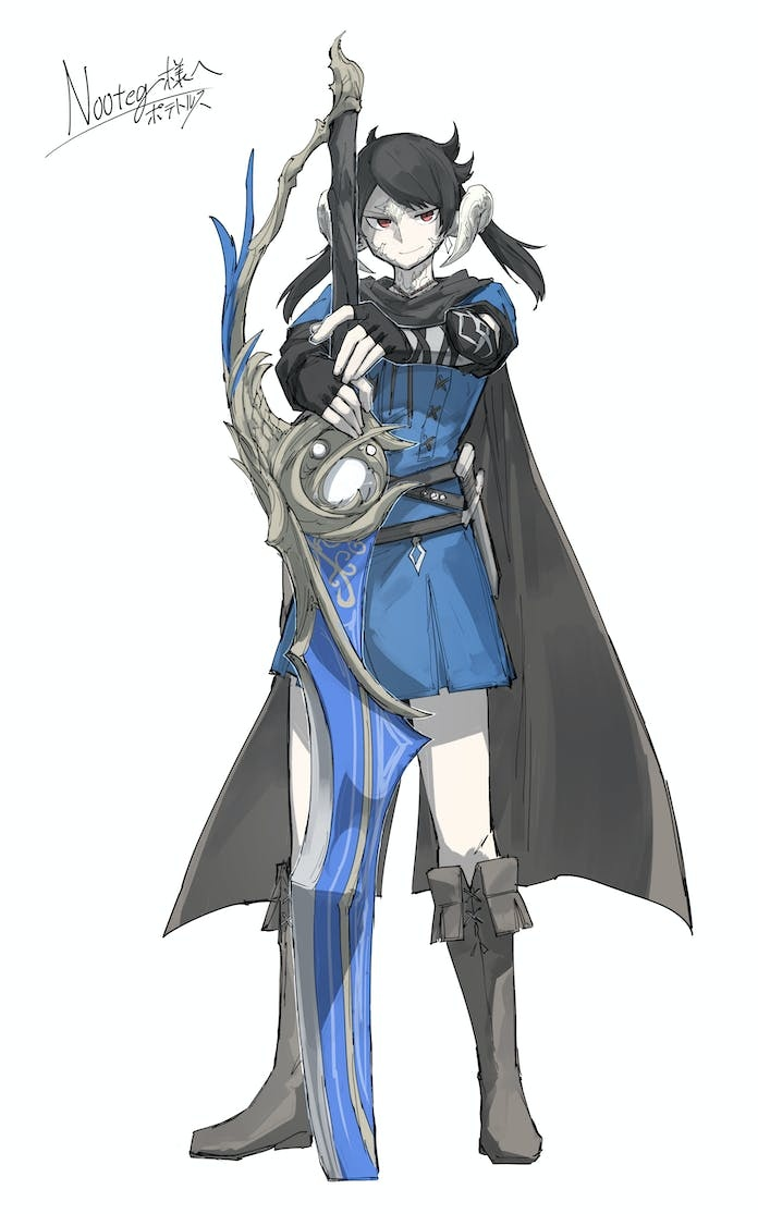 Result /files/18380_1girl_au_ra_belt_black_cape_black_gloves.png