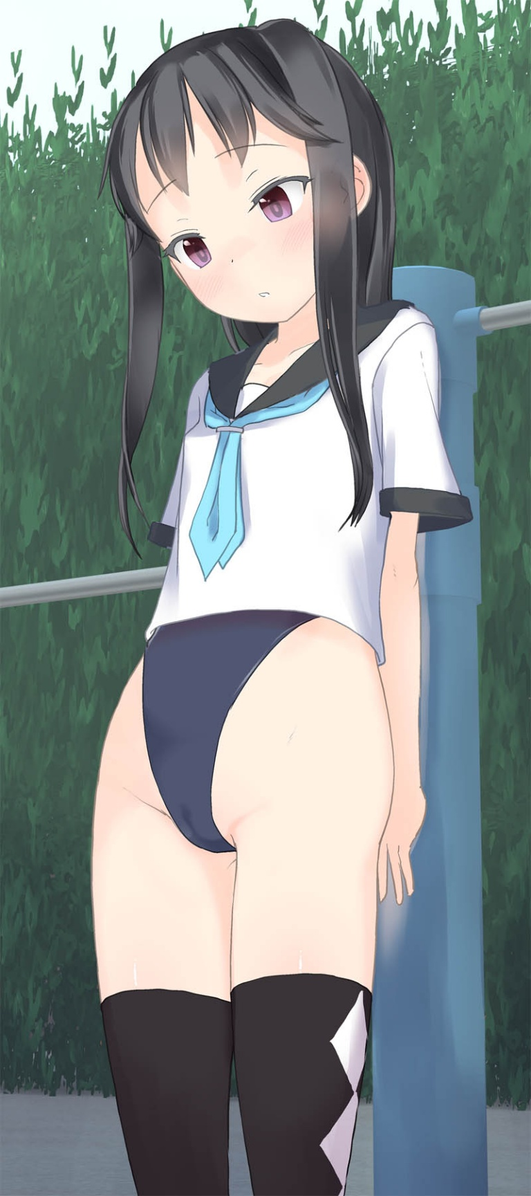 Result /files/19244_1girl_arm_behind_back_black_hair_black_one-piece_swimsuit_black_sailor_collar.png