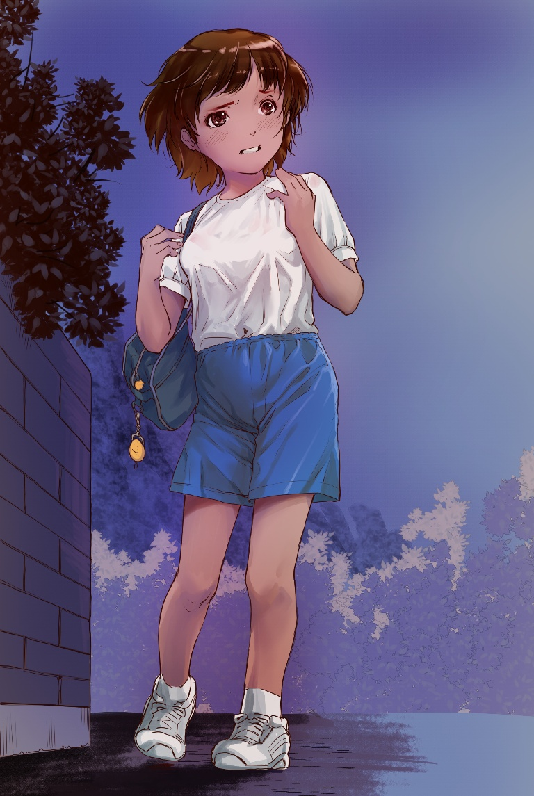 Result /files/03693_1girl_bag_blue_shorts_blush_breasts.png