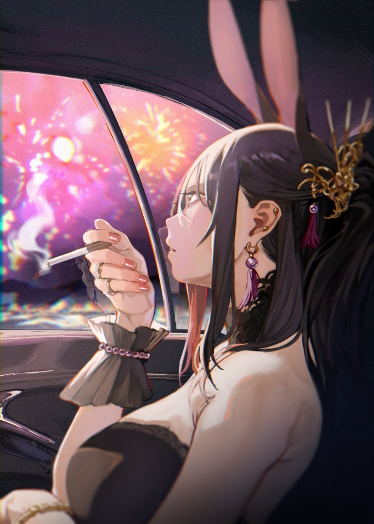 Result /files/20127_1girl_aerial_fireworks_animal_ears_bare_shoulders_black_dress.png