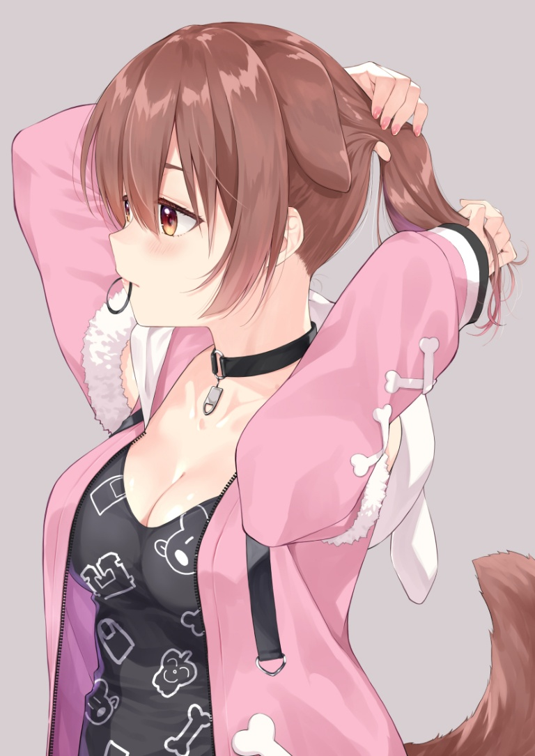 Result /files/12520_1girl_animal_ears_arms_behind_head_bangs_black_choker.png