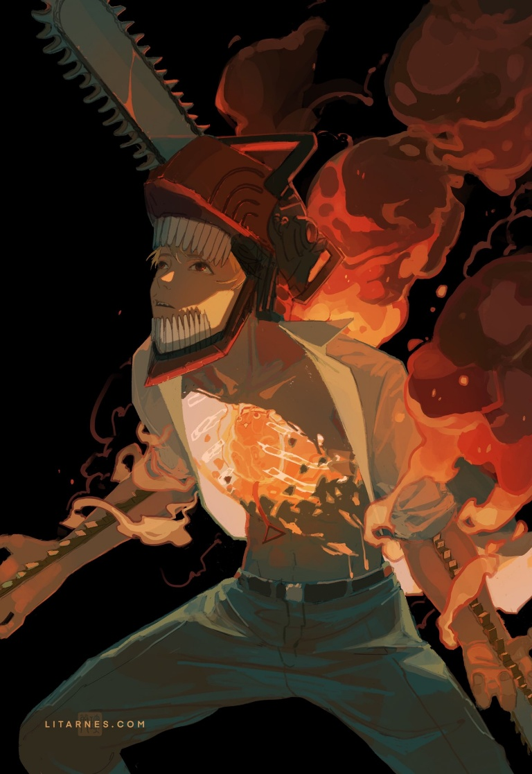 Result /files/04221_1boy_black_background_blonde_hair_burning_chainsaw.png