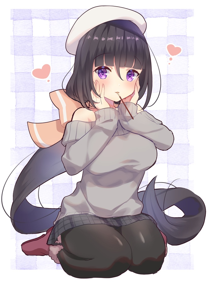 Result /files/04644_1girl_bare_shoulders_beret_black_hair_black_pantyhose.png