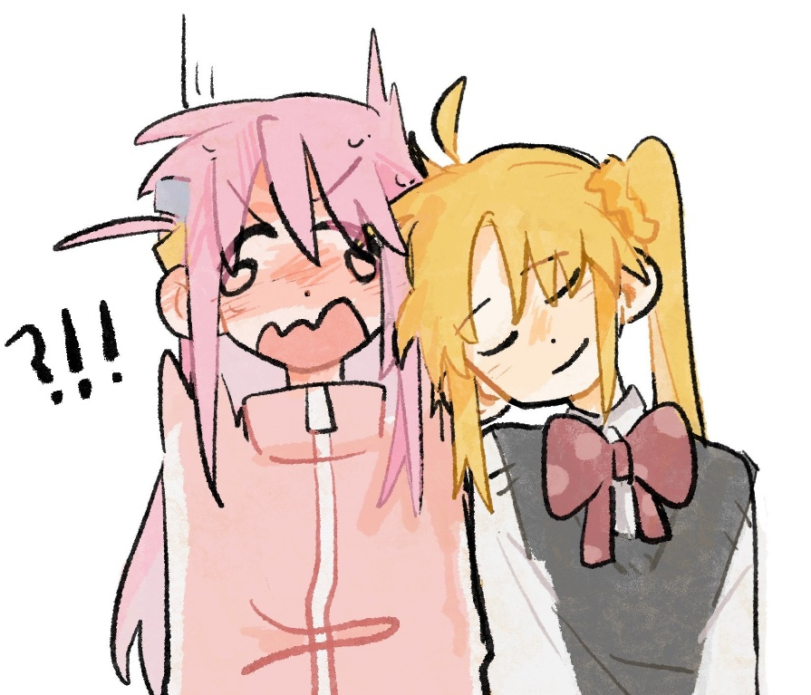 Result /files/02503_!__2girls_ahoge_black_sweater_vest_blush.png