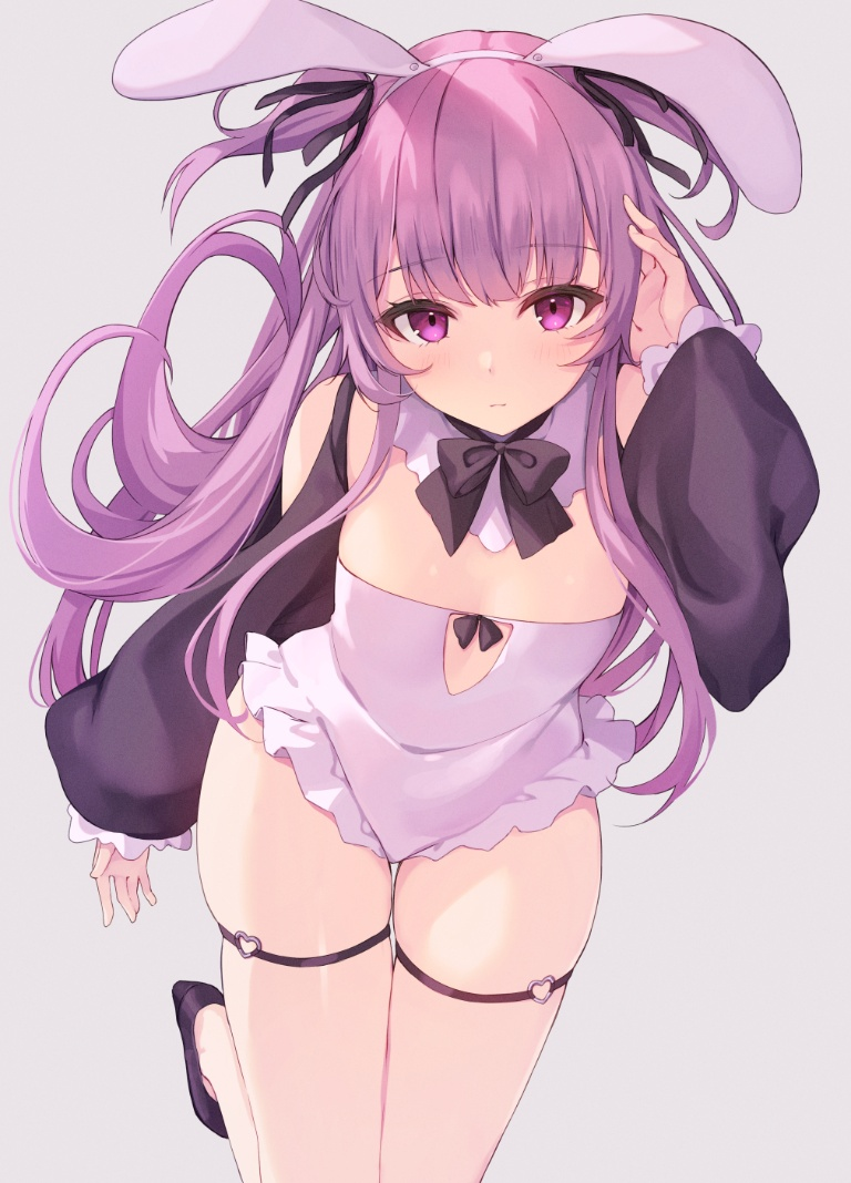 Result /files/00044_1girl_animal_ears_bangs_bare_shoulders_black_bow.png