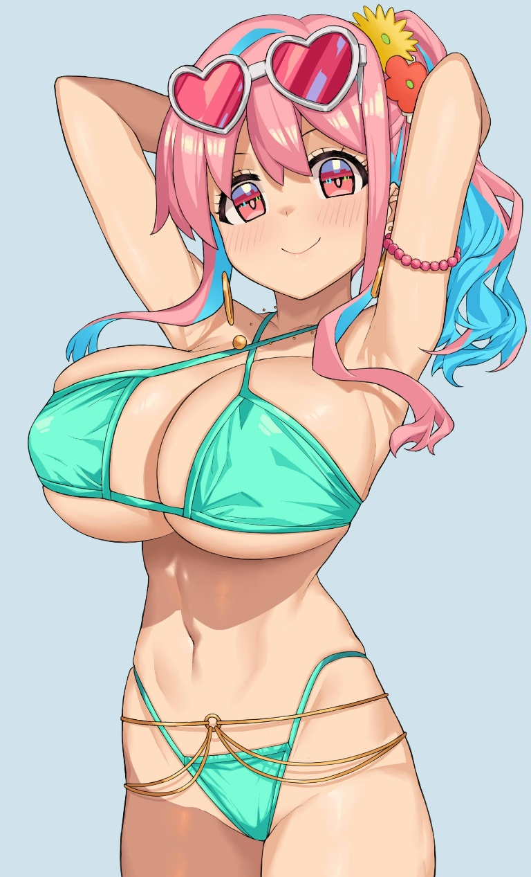 Result /files/02467_1girl_armpits_arms_up_bangs_bikini.png