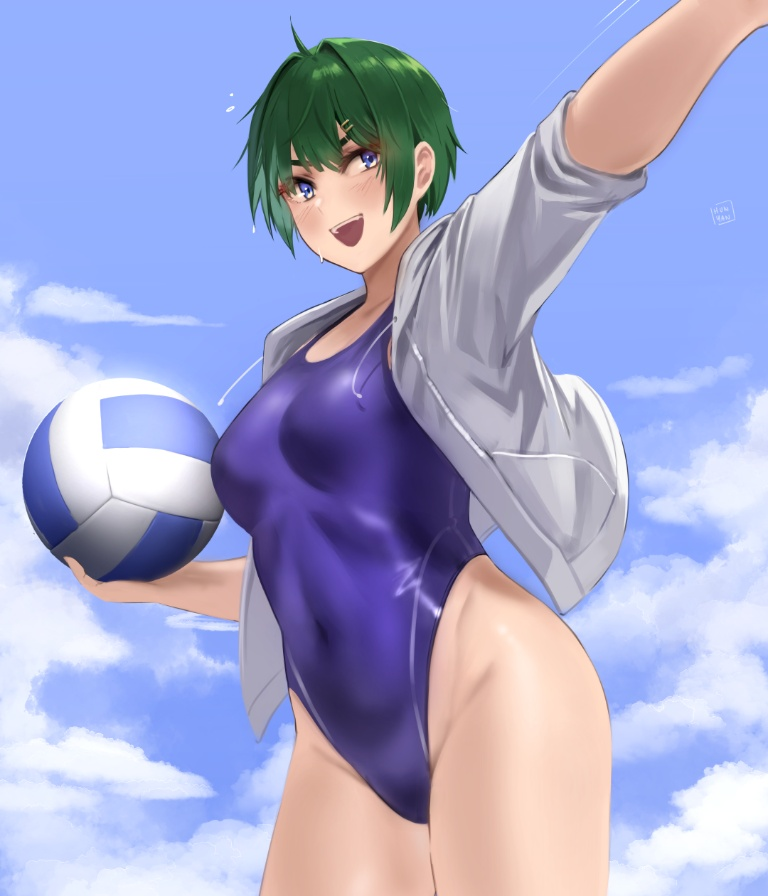 Result /files/00049_1girl_ahoge_arm_up_ball_blue_eyes.png