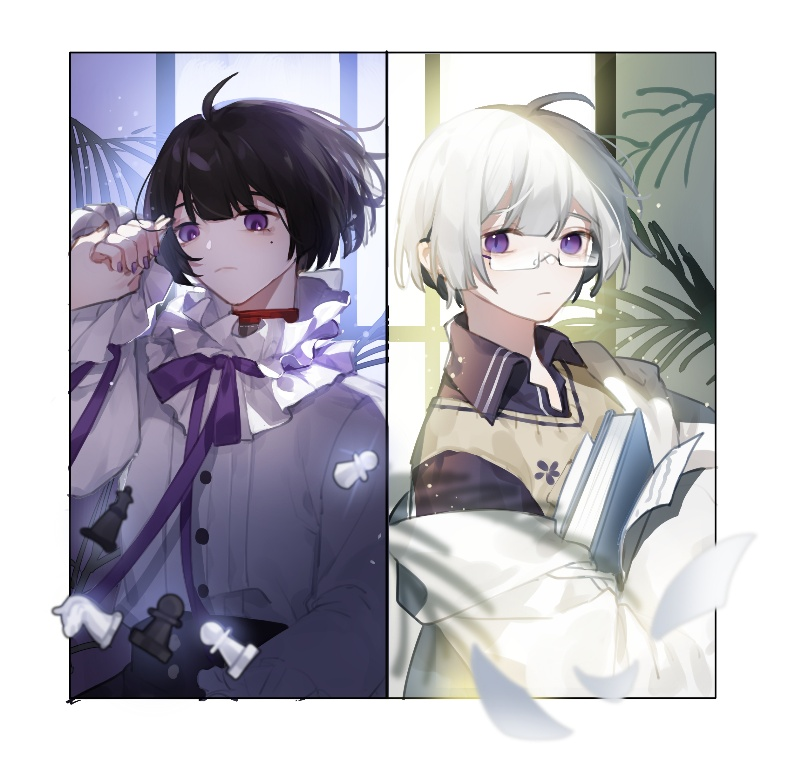 Result /files/19567_2boys_ahoge_bishounen_black_hair_book.png