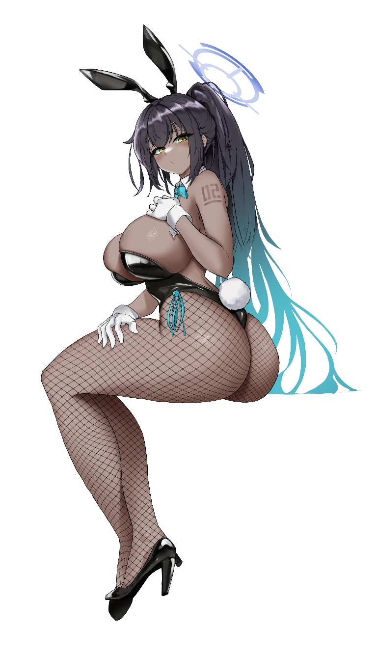 Result /files/12682_animal_ears_ass_black_leotard_blue_archive_blue_bow.png