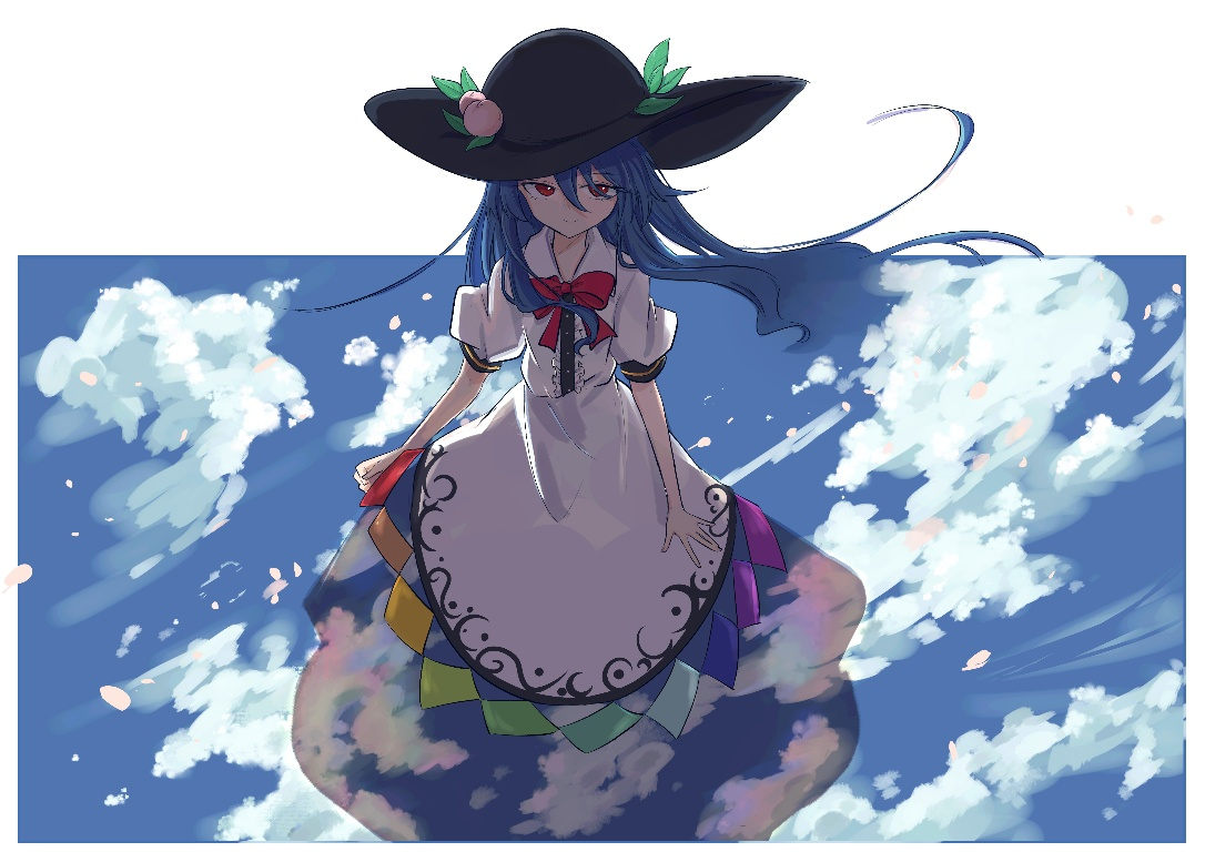 Result /files/03153_1girl_black_headwear_blue_hair_blue_skirt_blue_sky.png