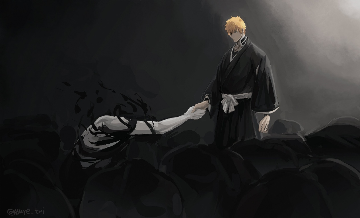 Result /files/01234_2boys_asure_(asure_twi)_black_hakama_bleach_colored_skin.png