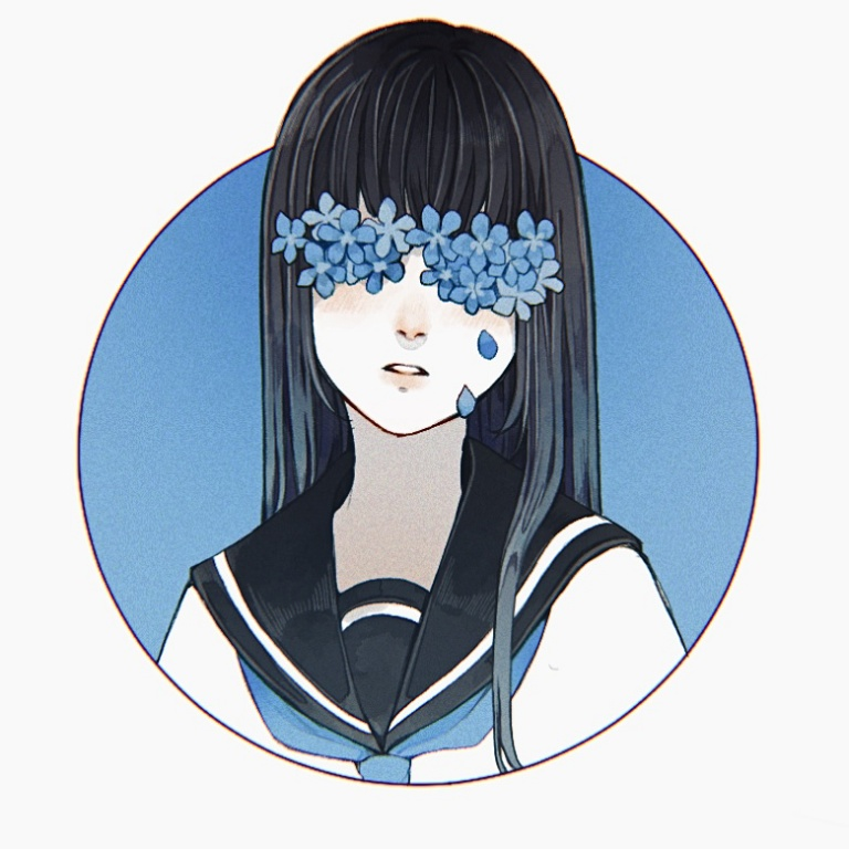 Result /files/17281_1girl_bangs_black_hair_black_sailor_collar_blue_background.png