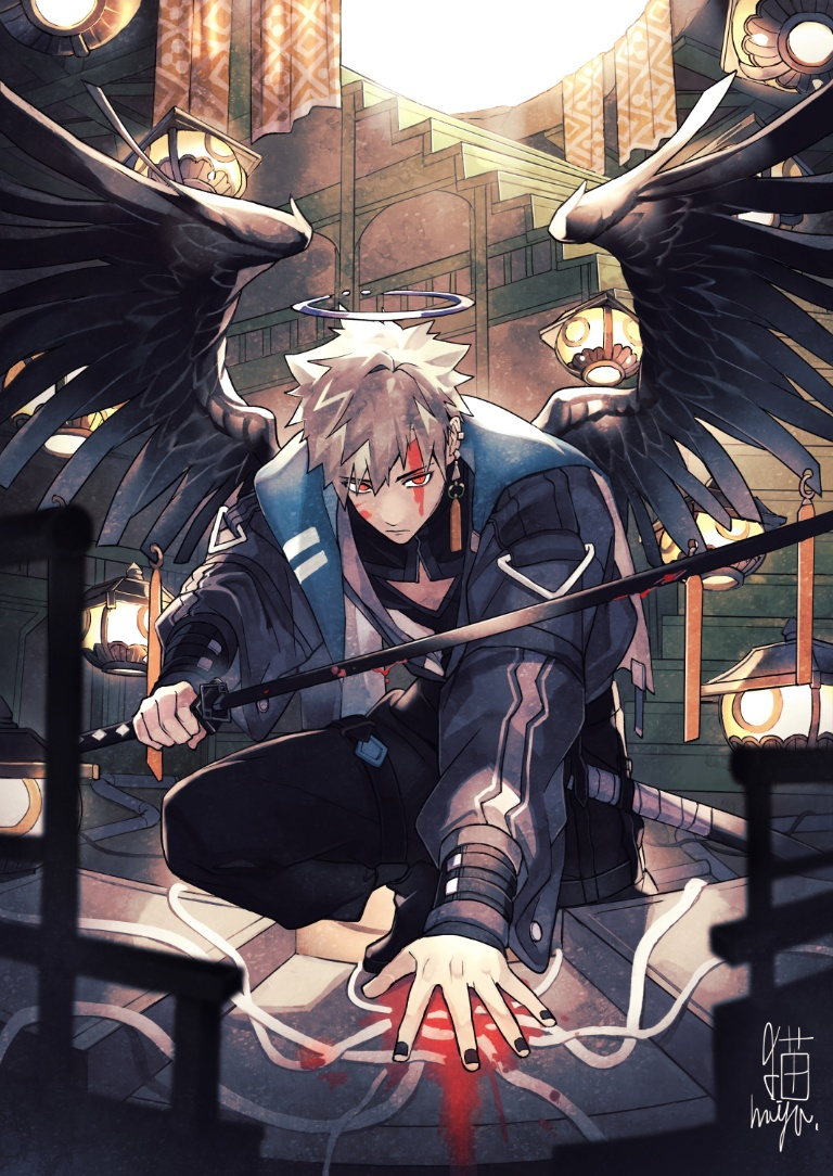 Result /files/19565_1boy_angel_wings_architecture_bishounen_black_footwear.png