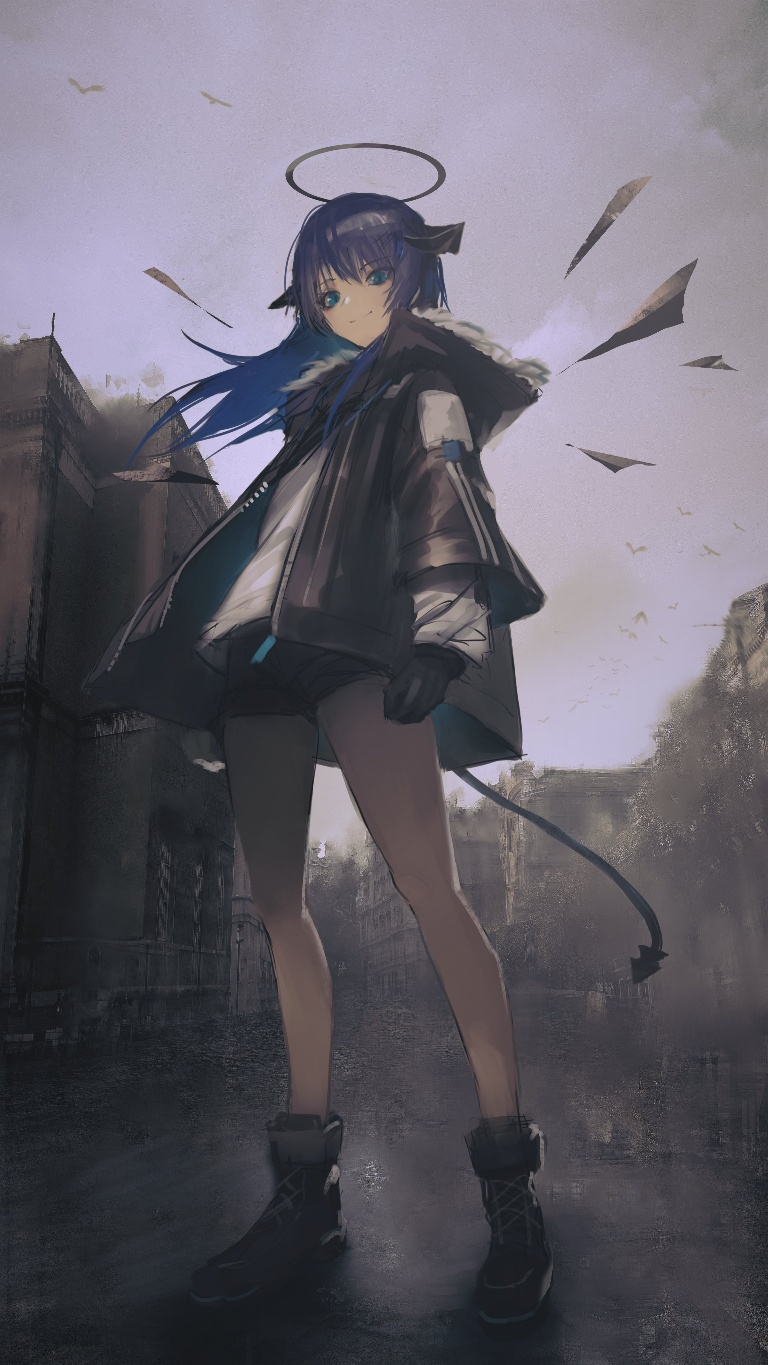 Result /files/19439_1girl_ankle_boots_arknights_bangs_bird.png