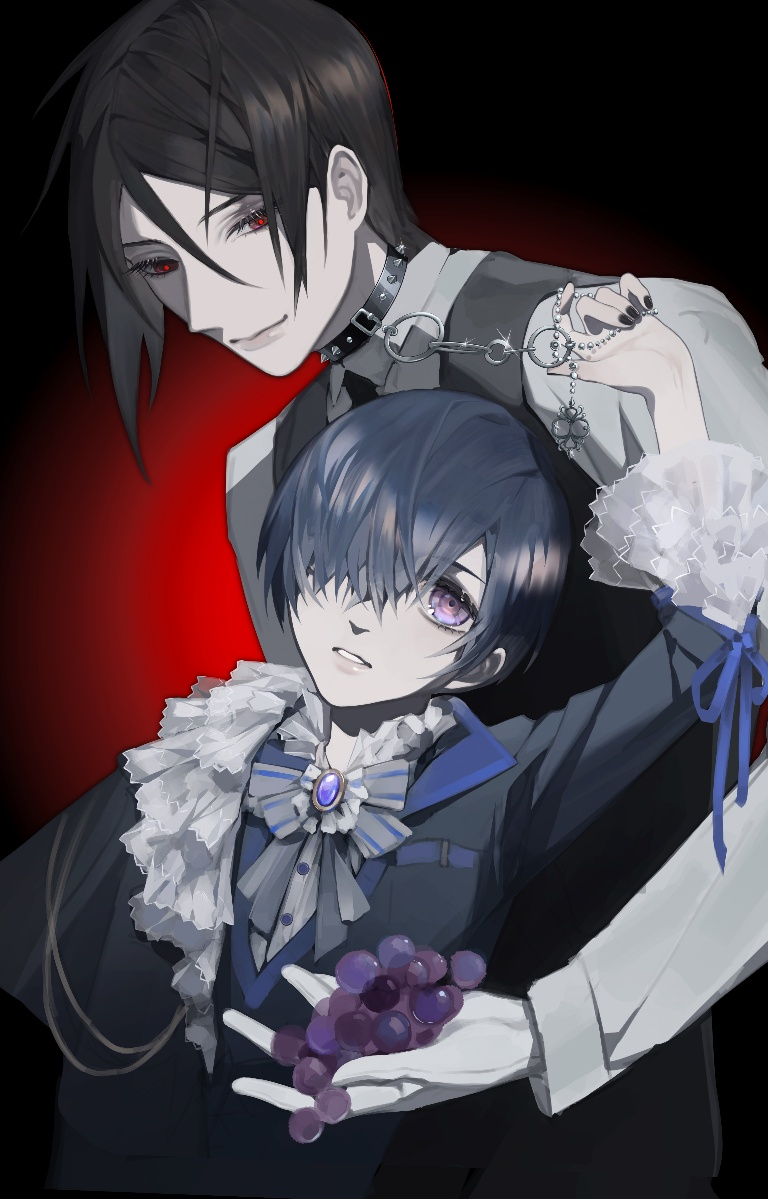 Result /files/00920_2boys_bishounen_black_hair_black_nails_blue_hair.png