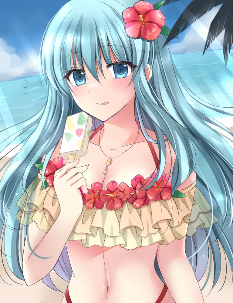 Result /files/16616_1girl_aqua_eyes_aqua_hair_bangs_beach.png