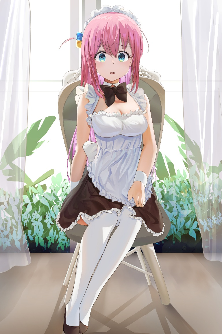 Result /files/20419_1girl_apron_bangs_bare_shoulders_black_bow.png