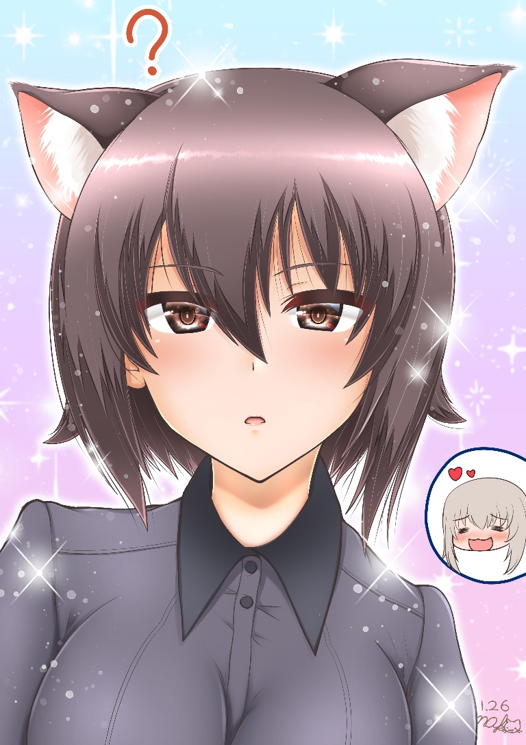 Result /files/16938_2girls___animal_ears_bangs_blush.png